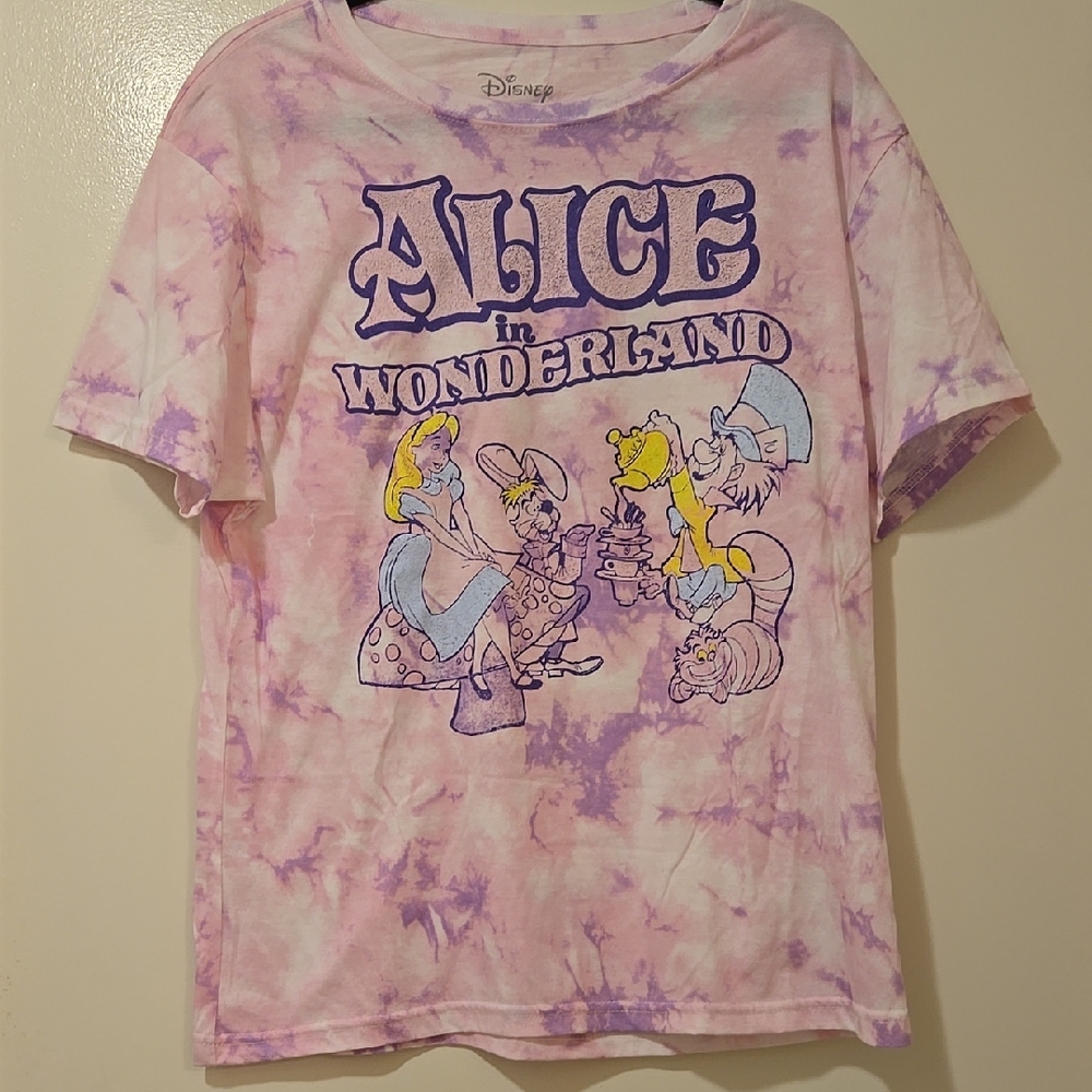 Soft Tie-Dye Short Sleeve Tee Disney Alice in Wonderland sz XXL
